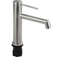 Смеситель для раковины САНАКС серия МАГНУС, круглый корпус с изогнутым изливом, из нержавеющей стали марки 304, цвет САТИН 9160