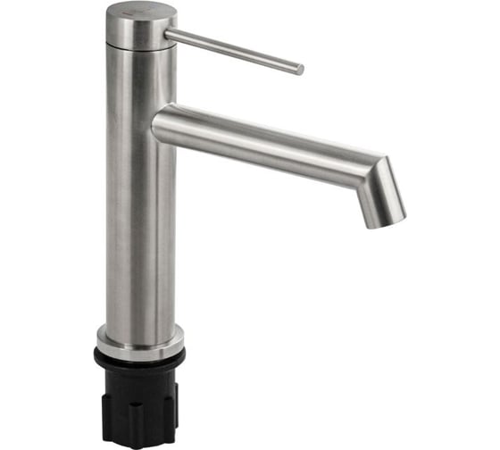 Смеситель для раковины САНАКС серия МАГНУС, круглый корпус с изогнутым изливом, из нержавеющей стали марки 304, цвет САТИН 9160