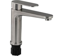 Смеситель для раковины САНАКС серия МАГНУС, литой корпус, из нержавеющей стали марки SUS 304, цвет САТИН 9433