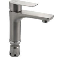 Смеситель для раковины САНАКС серия МАГНУС, литой корпус, из нержавеющей стали марки SUS 304, цвет САТИН 9446