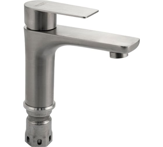 Смеситель для раковины САНАКС серия МАГНУС, литой корпус, из нержавеющей стали марки SUS 304, цвет САТИН 9446