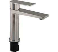 Смеситель для раковины САНАКС серия МАГНУС, литой корпус, из нержавеющей стали марки SUS 304, цвет САТИН 9434