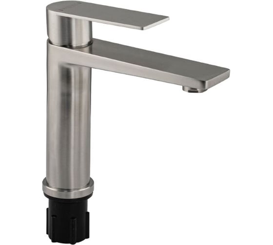 Смеситель для раковины САНАКС серия МАГНУС, литой корпус, из нержавеющей стали марки SUS 304, цвет САТИН 9434