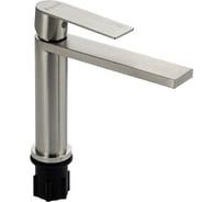 Смеситель для раковины САНАКС серия МАГНУС, круглый корпус D 35 мм с прямоугольным изливом, из нержавеющей стали марки 304, цвет САТИН 9148