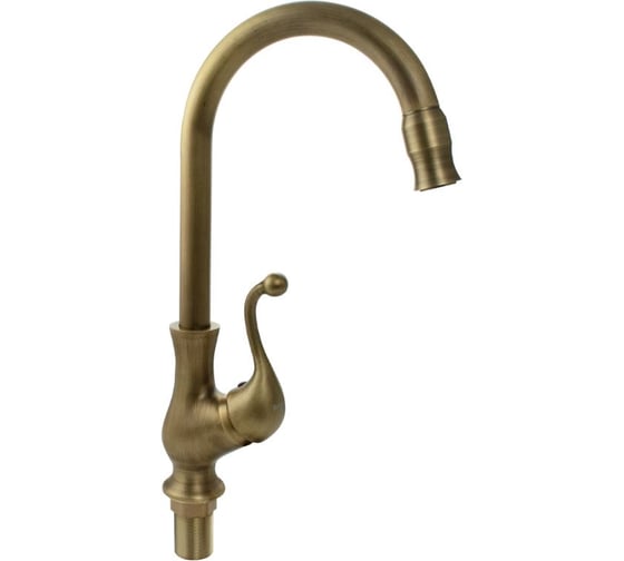 Смеситель для кухни BRIMIX под состаренную БРОНЗУ , высокий излив , шаровый из латуни 171