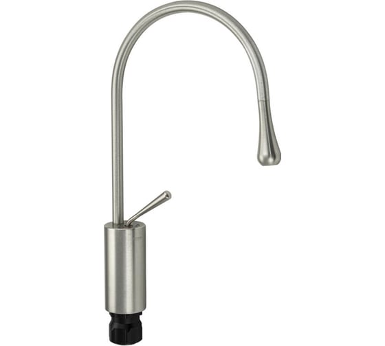 Смеситель для кухни и раковины BRIMIX С образный излив, из алюминия, шаровый, цвет САТИН 82218