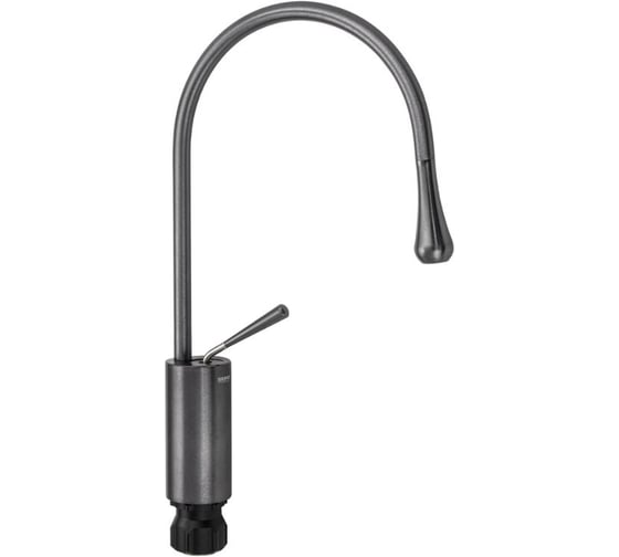 Смеситель для кухни и раковины BRIMIX боковой, Г образный излив, из алюминия, шаровый, цвет ГРАФИТ 82217