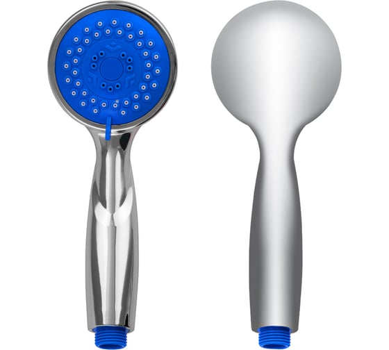 Лейка душевая массажная САНАКС голубая вставка, 3 режима 6036