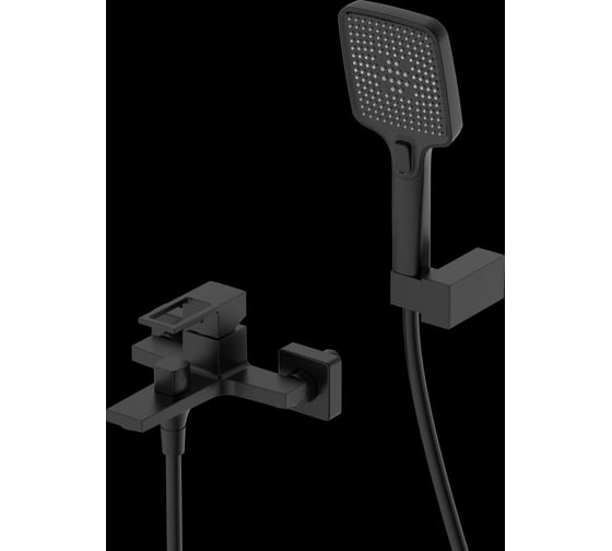 Смеситель для ванны с душем DQ Dortmund DA1713205 короткий излив черный DA1713205