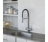 Смеситель для кухонной мойки с фильтром DQ графит DA1462506Grey 2