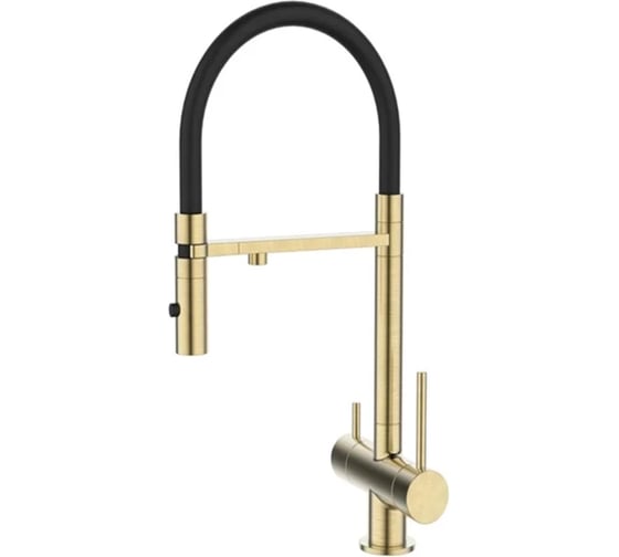 Смеситель для кухонной мойки с фильтром DQ матовое золото DA1462507Gold