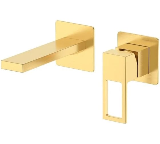 Смеситель для раковины DQ Dortmund встраиваемый настенный мат.золото DA1714407