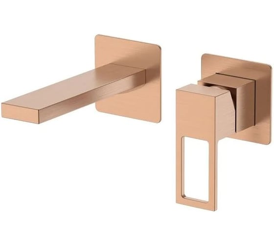 Смеситель для раковины DQ Dortmund встраиваемый настенный браш.роз.золото DA1714433