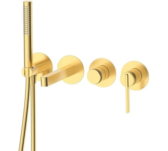 Смеситель для ванны настенный DQ 4 отверстия DQ Bonn DA1704807 мат.золото DA1704807