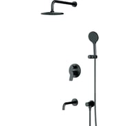 Набор AM.PM X-Joy встроеный см-ль, излив, верхний душ 220 мм, ручн.душ, черный FB85A3RH32