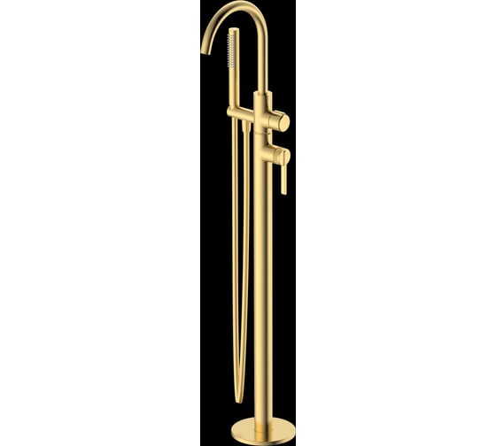 Напольный смеситель для ванны с душем DQ Bonn матовое золото DA1706007