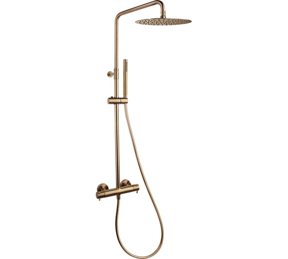 Душевая термостатическая система без излива с регулировкой высоты Ramon Soler ODISEA медь 395401RM300CUC
