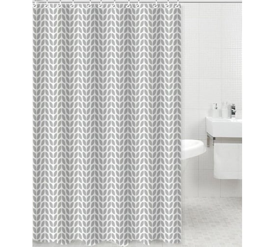 Штора для ванной Delphinium Матрица полиэстер 180х180см, 12 колец, мультиколор 104288