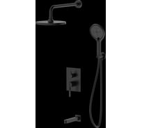 Душевая система для ванны и душа DQ Bonn (встраиваемая с изливом, черный) DA1705605