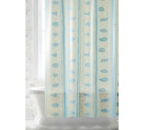 Штора для ванной PRIMANOVA Shells 180х200, PVC (голубой) DR-60077