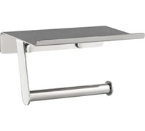 Держатель туалетной бумаги Brimix c полкой, антивандальный, из нержавеющей стали SUS 304, цвет ХРОМ 79923