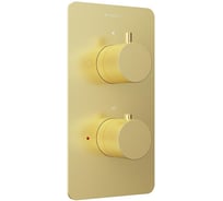 Смеситель термостатический скрытого монтажа AQUEDUTO ACENO, 2 потребителя, шлифованное золото ACE0250