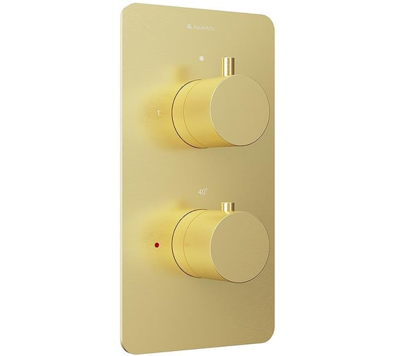 Смеситель термостатический скрытого монтажа AQUEDUTO ACENO, 2 потребителя, шлифованное золото ACE0250