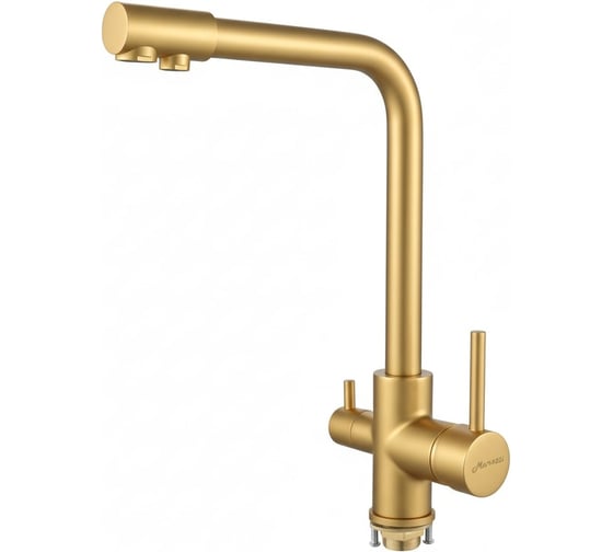 Смеситель для кухни с подключением фильтра Maretti Project Gold золотой сатин PG31RZF15 1