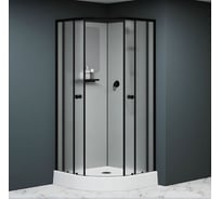 Душевая кабина RGW 90x90x200 AN-208-B Полукруг/Чёрный/Матовое/5 мм 381320899-24