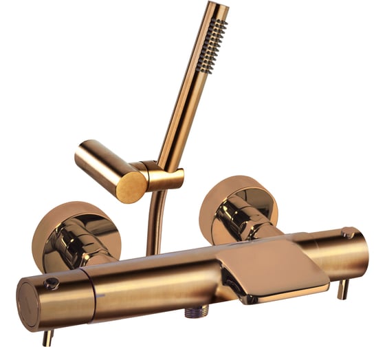 Смеситель термостатический для ванны (каскад) с душевым комплектом Ramon Soler ODISEA медь 393901DCUC
