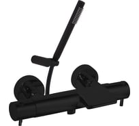 Смеситель термостатический для ванны (каскад) с душевым комплектом Ramon Soler ODISEA чёрный 393901DNM