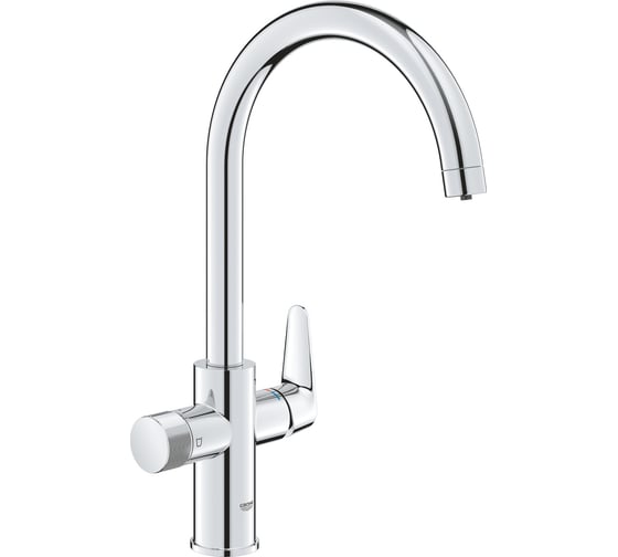 Смеситель для кухонной мойки GROHE Blue Pure BauCurve с функцией фильтрации, без фильтра в комплекте, хром 30580000