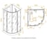Душевая кабина RGW 90x90x200 AN-208-B полукруг, чёрный, тонированное(серое), 5 мм 381320899-34 5