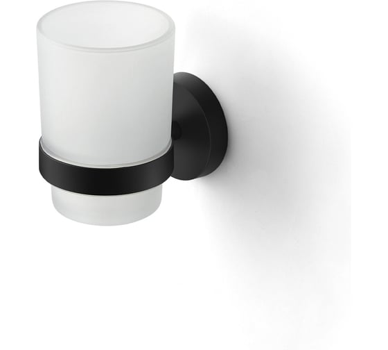 Подстаканник одинарный IDDIS, черный матовый, матовое стекло, сплав металлов, Sena, SENSBG1i45