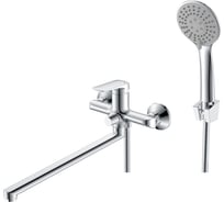 Смеситель для ванны с длинным изливом Milardo хром глянцевый, Макс (Maks) MAKSB00M10