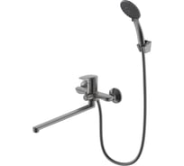 Смеситель для ванны Milardo Rora с длинным изливом, графит матовый RORGM00M10