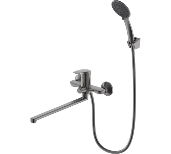 Смеситель для ванны Milardo Rora с длинным изливом, графит матовый RORGM00M10