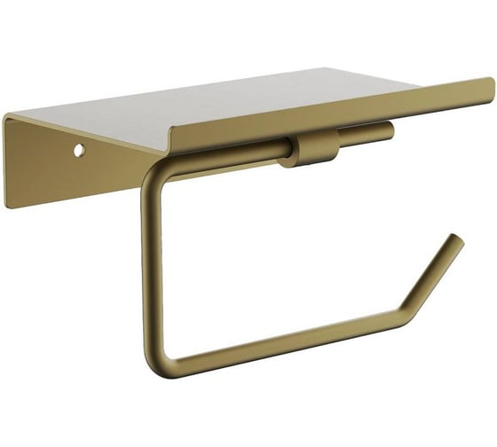 Держатель для туалетной бумаги с полочкой Maretti Torino Gold, брашированное золото TRG51P13