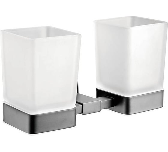 Стакан для ванной комнаты двойной Maretti Torino-GM, оружейная сталь TRGM542P43