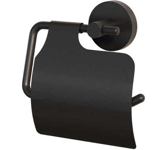 Держатель для туалетной бумаги IDDIS с крышкой, черный матовый, сплав металлов Sena SENSBC0i43