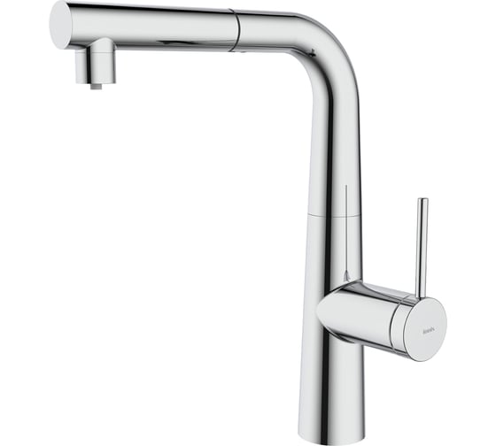 Смеситель для кухни IDDIS Pure с фильтром и выдвижным изливом, хром PURSBPFi05N