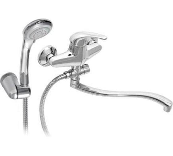 Смеситель для ванны длинный SMT SMART SM83-08 350 мм с кривым изливом SM83-08