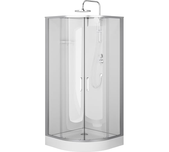 кабина душевая AM.PM Above 90x90 1/4 круг, профиль хром мат, стекло прозрачн W9XC-401-9090MT