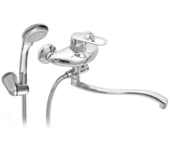 Смеситель для ванны SMT SMART длинный 350 мм с кривым изливом SM403-08