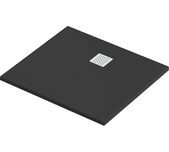 Литьевой поддон GooD DooR Essentia 2 Чёрный 900x800 (слив по ЦДС) ЛП00221