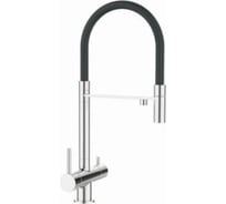 Смеситель для кухни OUTE из латуни, хром/черный T61203B