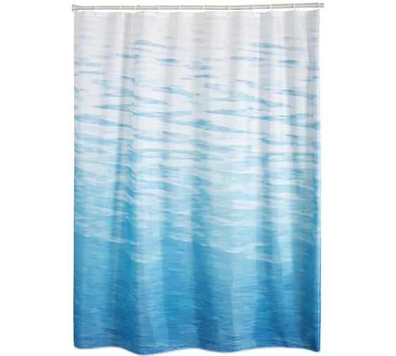 Штора для ванной комнаты RIDDER Water 180x200 см, синий 4117303