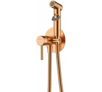 Смеситель с гигиеническим душем LEMARK ZENITH встраиваемый, нержавеющая сталь, брашированное розовое золото LMF-1618S-BRRGN