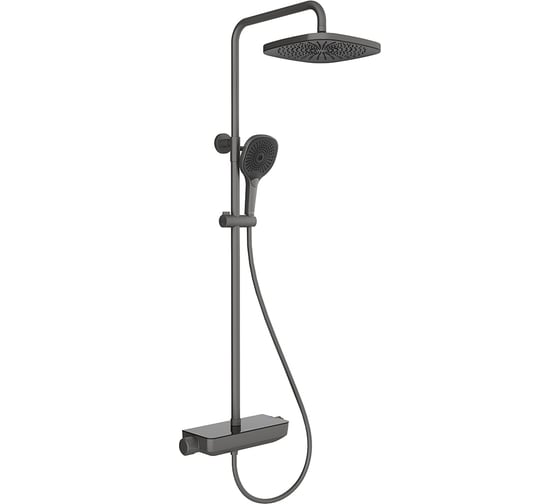 Душевая система AQUEDUTO CHUVA с термостатическим смесителем, оружейная сталь CHU0345
