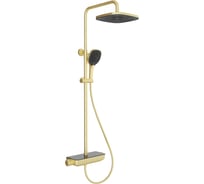 Душевая система AQUEDUTO CHUVA с термостатическим смесителем, шлифованное золото CHU0350